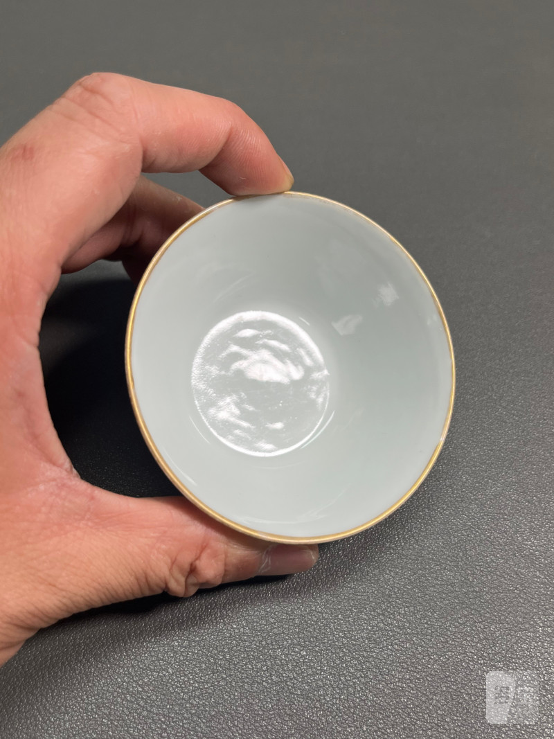 清同治  矾红彩洪福齐天纹套杯 - 图24